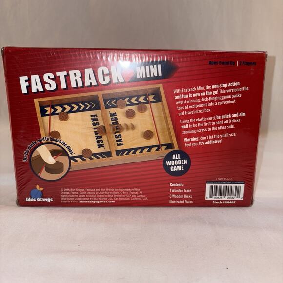Blue Orange 00482 - Fastrack Mini - All Wooden Game 2016 - Sealed Mint NEW - Picture 6 of 7